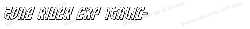 Zone Rider Exp Italic字体转换